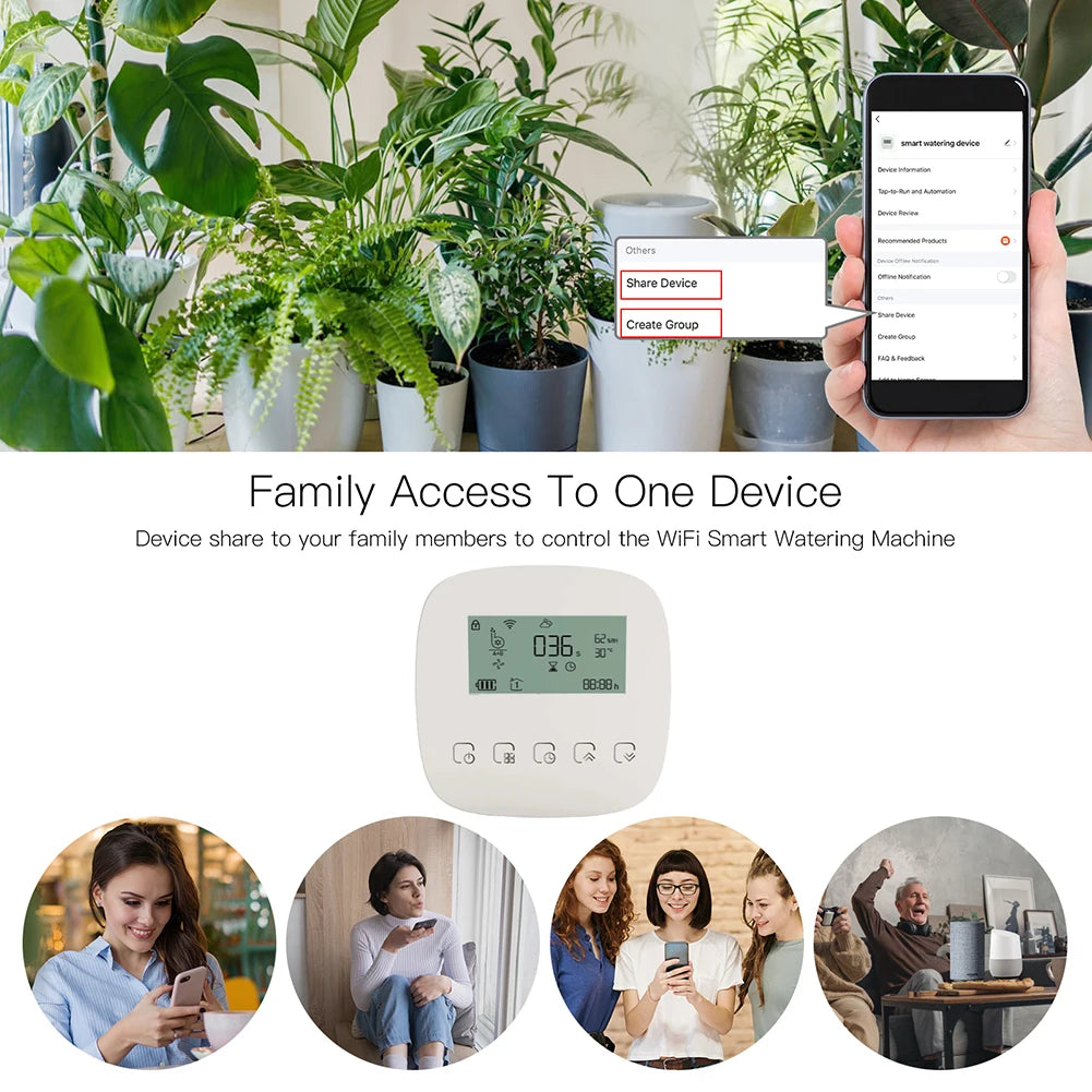 Controlador de Riego Inteligente Tuya Compatible con Alexa y Google