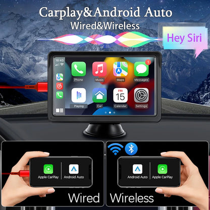 Pantalla Multimedia Portátil 7'' con CarPlay y Android Auto