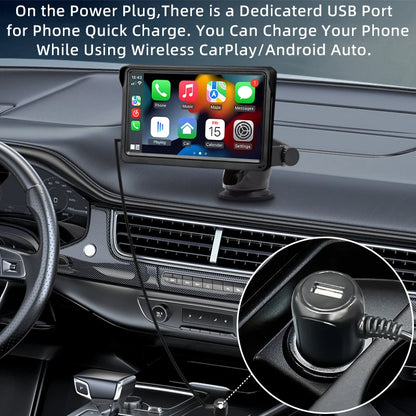 Pantalla Multimedia Portátil 7'' con CarPlay y Android Auto