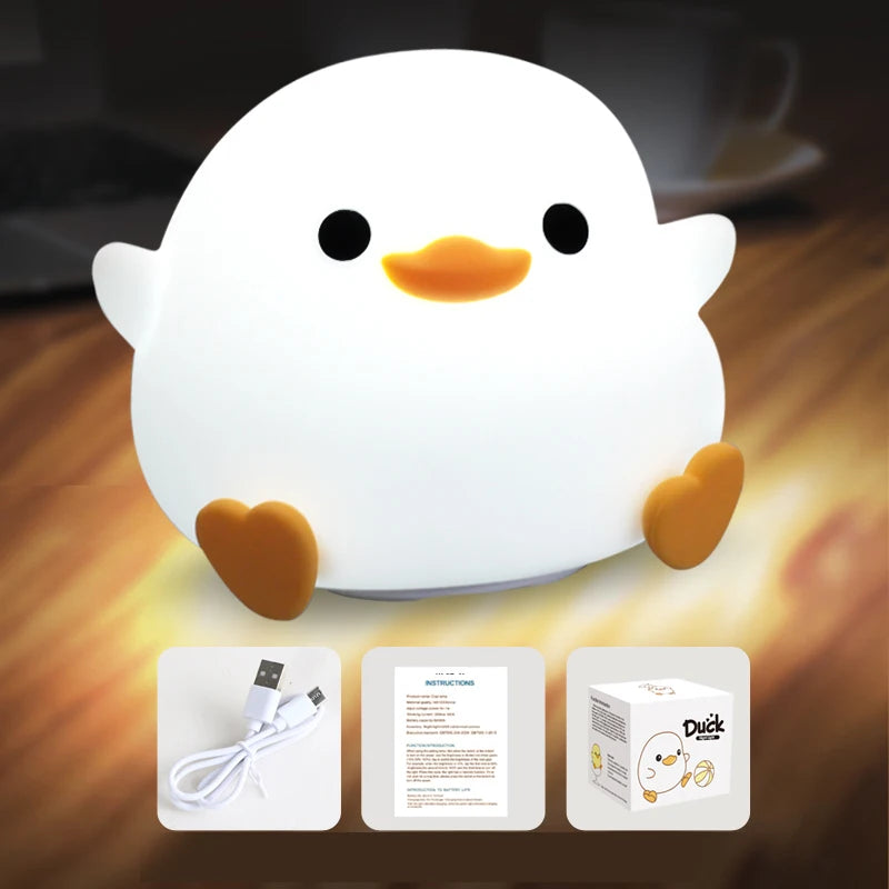 Patito de Silicona con Sensor Táctil LED Infantil