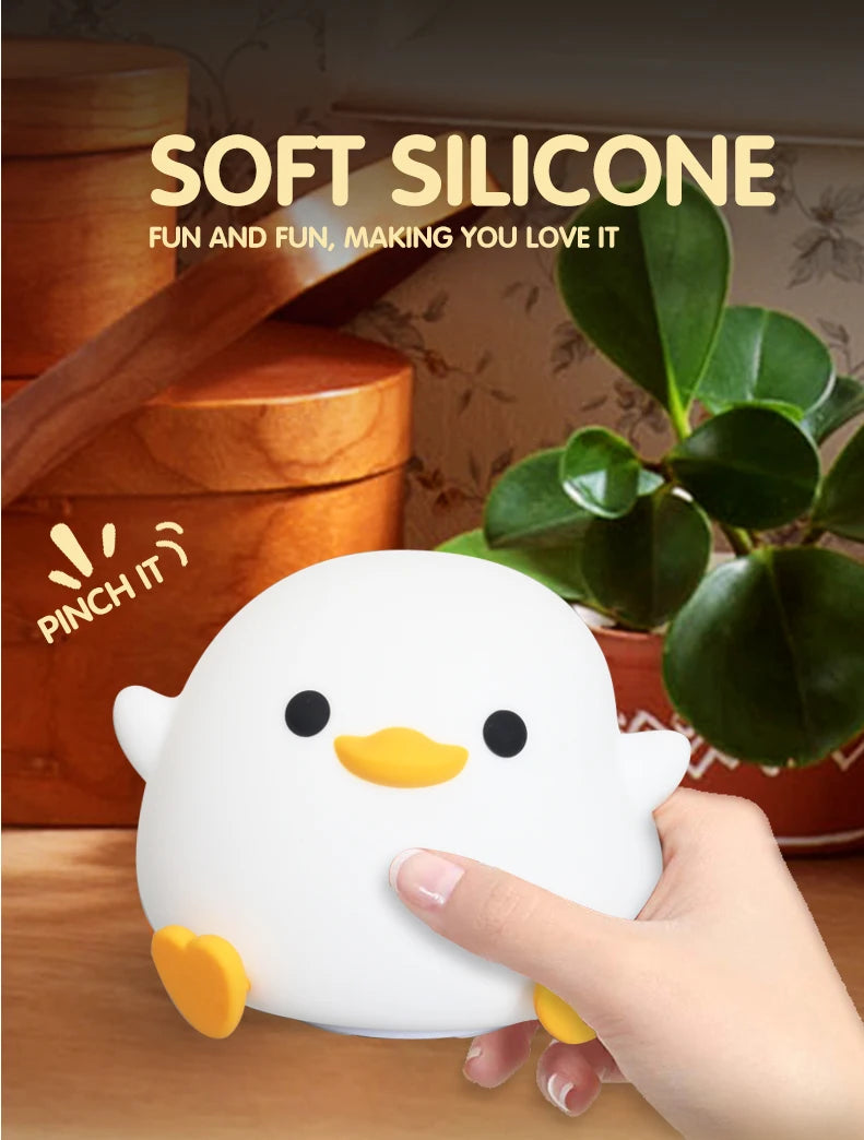 Patito de Silicona con Sensor Táctil LED Infantil